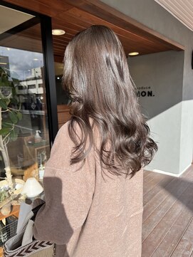 ヘア プロデュース キュオン(hair produce CUEON.) 大人っぽロング/カーキアッシュ/透明感カラー/伸ばしかけ