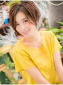 前下がりアシンメトリー小顔くせ毛風マッシュc5志木20代30代40代
