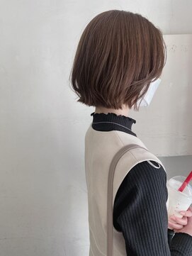 キャンバス バイ ネオリーブ 横浜西口(Canvas by neo.) バッサリ　ボブレイヤー　ブリーチなしのベージュsk