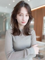 ケアリー 浦和美園(Carelly)&nbsp;大人かわいい前髪セシルカットココアブラウンフリンジウェーブ