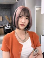 リル 溝の口(LiL)&nbsp;アンブレラカラーピンクラベンダーアッシュボブカット