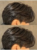 センターパート ニュアンスパーマ
