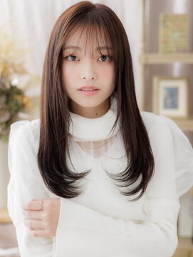 カバーヘア ブリス 上尾西口店(COVER HAIR bliss) グレージュアッシュ艶髪ストレート小顔ロングa上尾20代30代40代