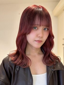 ベレーザ 渋谷(BELEZA) 13789髪質改善チェリーレッド黒髪アッシュブラックワインレッド