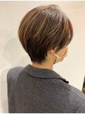大人ナチュラル×ひし形ショート