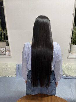 サロンドカヨ(salon de KAYO)の写真/髪質改善で扱いやすい髪を実現します◎自然なストレートで、指通りなめらかなうるツヤヘアに♪