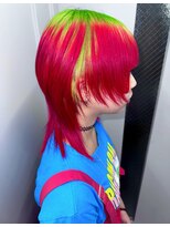 オーン(OOn)&nbsp;ウルフ／red × neon green／ルーツカラー