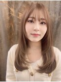 韓国ヘア/韓国レイヤー/グレージュ/前髪カット/20代30代40代50代