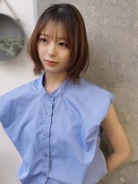 ミリ(mm)&nbsp;レイヤーカット オリーブベージュ カラー 韓国 髪質改善 仙台