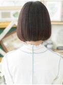 ★バレイヤージュ前下がり小顔切りっぱなしボブ20代30代40代★1