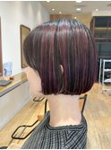 横須賀切りっぱなしボブウルフカット顔周りレイヤーカット