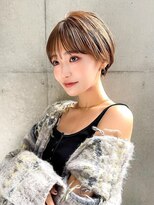 ギークス(GEEKS) 【GEEKS渋谷】耳かけショートボブ/ココアブラウン/冬カラー/小顔