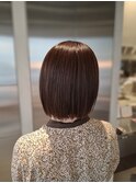 冬◎ミニボブショートボブ耳かけ前髪なし大人