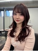 大阪/心斎橋/ピンクブラウン/レイヤーカット/ミディアムレイヤー