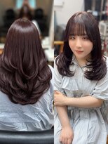 ルアナ 名古屋店(Luana)&nbsp;前髪がとにかく楽。髪質改善縮毛矯正でつくるチェリーブラウン
