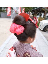 きものサロン すずめ屋&nbsp;肩に付くくらいのボブでも、七五三の新日本髪