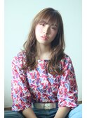 ヌーディーカラーの巻き髪グレージュ【 藤枝/髪質改善/カラー】