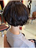 ふんわりマッシュショートボブ