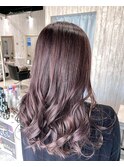 艶カラー／ピンクラベンダー／透明感／段カット◎20代30代