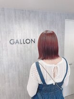ガロン(GALLON)&nbsp;切りっぱなしボブ×チェリーレッド