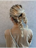 【ツイン編みおろし】自由が丘/自由が丘駅/ヘアセット/早朝