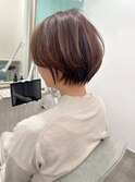 大人可愛い30代40代50ショートボブショート丸みショート