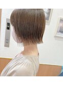 切りっぱなし外ハネボブ×ミルクティベージュ【横浜ヘルシー】