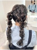 ツインの編み下ろし