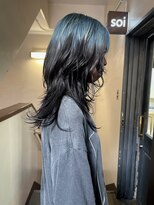ソイ 下北沢(soi)&nbsp;roots color _水色_ロングウルフ