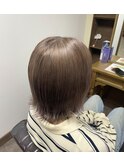 ハイトーンベージュボブ高知美容院