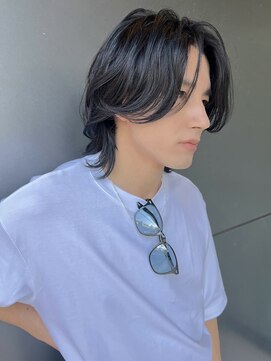 トルネード(TORNADO) メンズ 韓国ヘア ミディアム ニュアンスパーマ 長め A1031