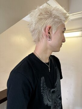 ソイ コンク 下北沢(soi conc) 【White blond】スパイキーショート_ケアブリーチ_メンズカット