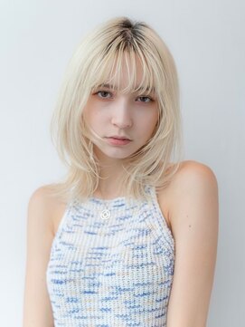 ケアリー 越谷レイクタウン(Carelly) デザインカラー/レイヤーカット/ウェットヘア/オリーブベージュ