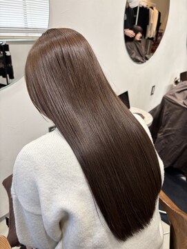 グラフ 立川(Graph.) ブリーチなしダブルカラーシアベージュロング