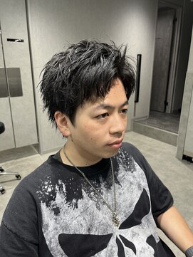テクト バイアッシュ 吉祥寺店(Tect by Ash) 黒髪大人アップバングショート刈り上げなしスパイキーショート
