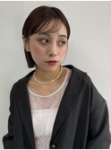 大人ボブ/流し前髪/艶髪