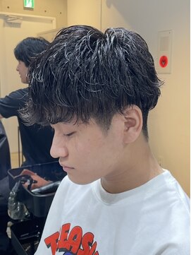 ブルニール 心斎橋(BLEUNIR) シャドウパーマ　無造作　韓国メンズ　シースルーマッシュ