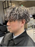 調布メンズパーマ波巻きパーマプードルパーマッシュウルフ強め