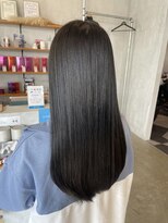 シェル 津山の手店(shel)&nbsp;10代20代髪質改善韓国風ブルーブラック透明感カラー