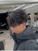 フェザーパーマ毛流れリバースパーマナチュラルセンターパート