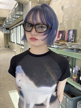 キルトプラスリム(Qilt+LIM) レイヤーボブ×アッシュブルー