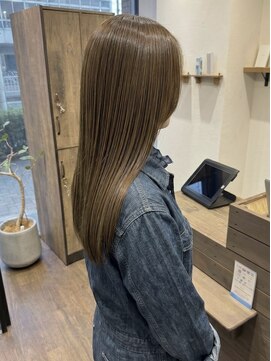 ニコリヘアワークス(nicori hair works) ロング×ストレート×アッシュベージュ2