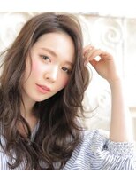 ソワンドゥブレス 瓜破店(soin de brace)&nbsp;センターパート×グレージュ×ヴェールウェーブ