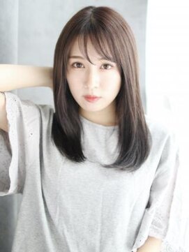 ヘアメイク ナル(hair make nalu) 透け感バングのナチュラルストレート