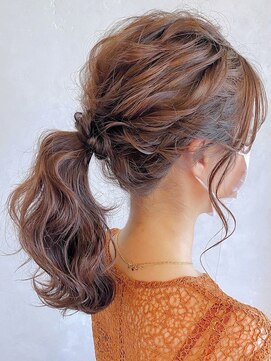 ベルビアンカ(Belle BIANCA) Belle BIANCA 華やかポニーテールアレンジ/結婚式/二次会 byOrie