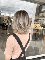 ナンバー(number+)&nbsp;大人かわいいバレイヤージュブリーチハイライトアッシュ