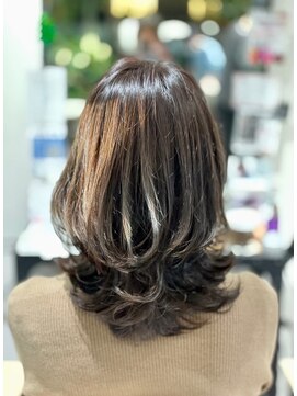 ステージ デコオリジン(stage deco origin) 脱白髪染め/ケアブリーチハーフハイライト/stage deco