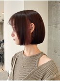 ミニボブ　インナーカラーピンク　ピンクラベンダー　表参道