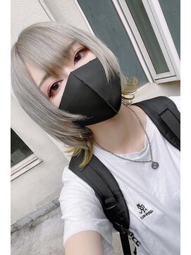 リアイス(Re:ICE) シルバーベージュジェンダーレスウルフイエローエンドカラー