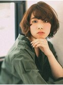 ■くせ毛風斜めバングダークカラーM.SLASHたまプラーザ55-8